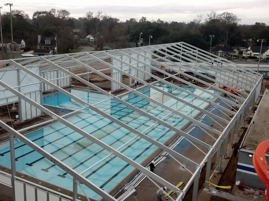 winter pool cover structure