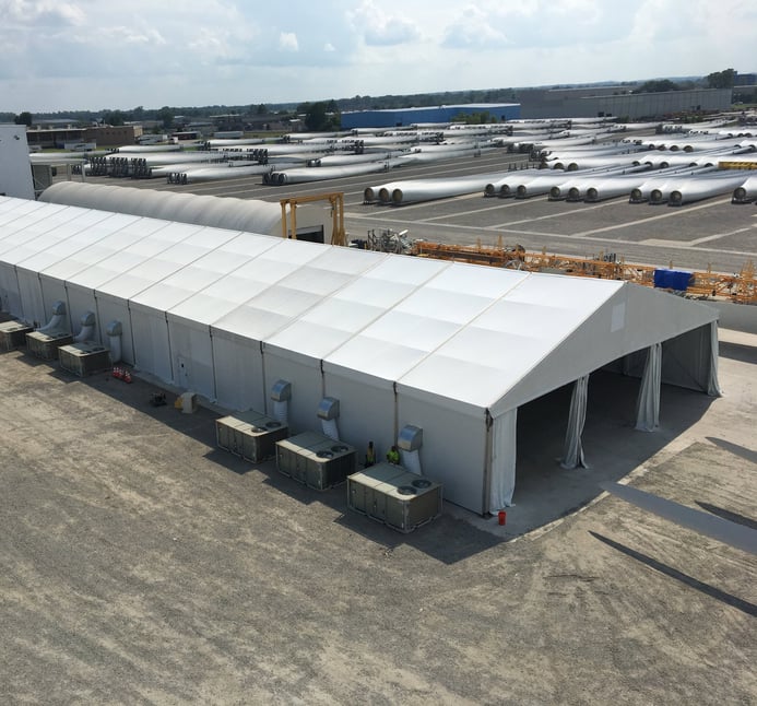 Fabric Structure Warehouse for Wind Power Supplier Manufacturing