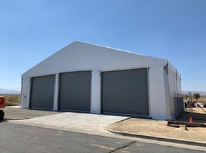 Temp structure with 3 bay doors