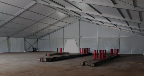 temporary engineered structure tent