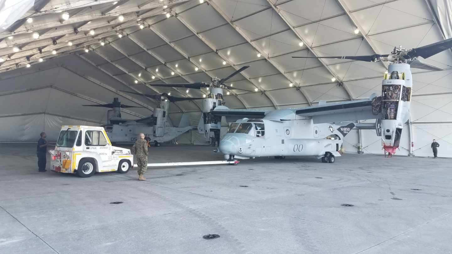 Temporary Helicopter Hangar