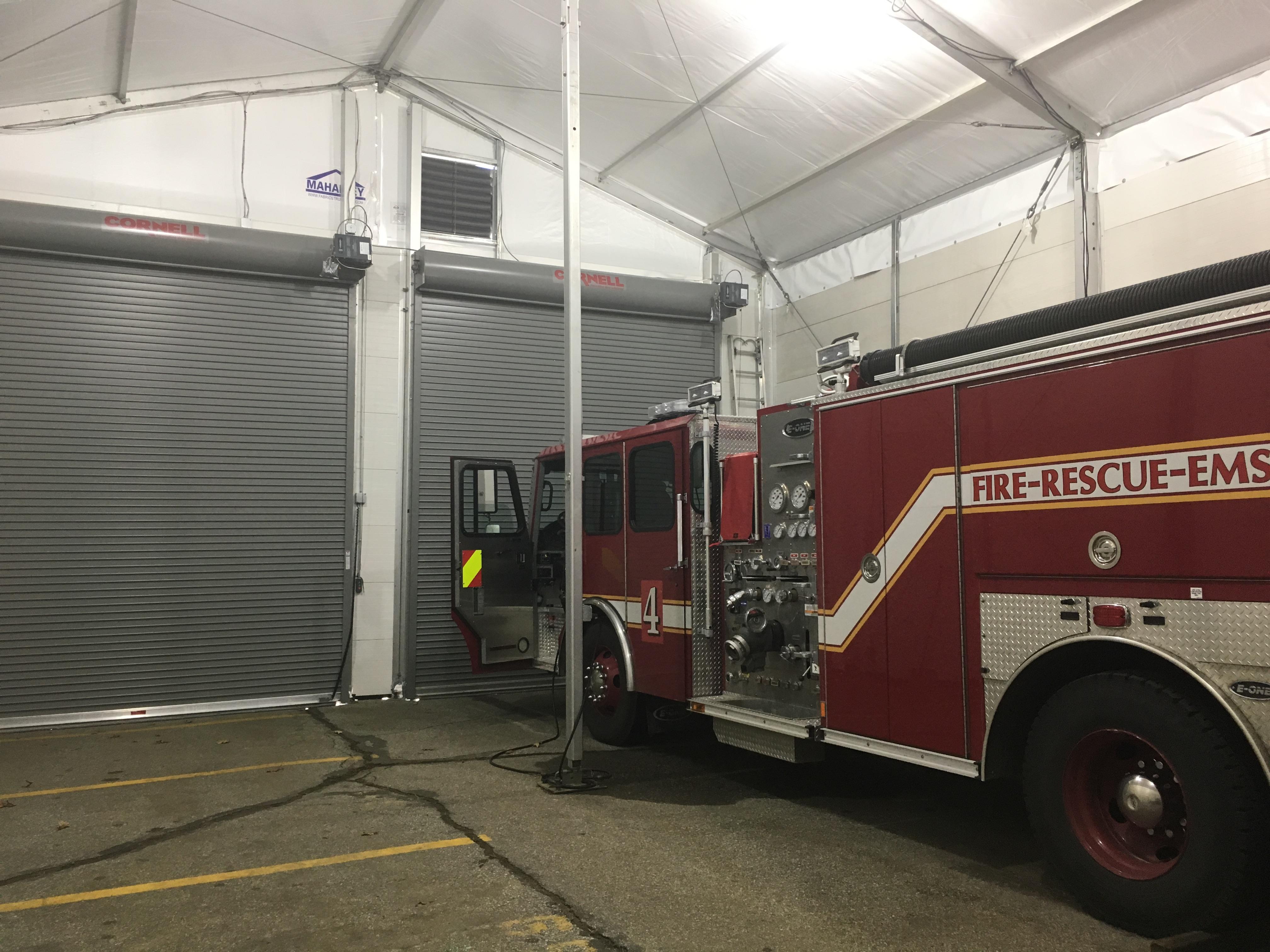 Temporary Fabric Structure for Firehouse